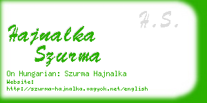 hajnalka szurma business card